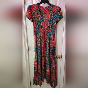 SHEIN Multi-Color V-Neck Maxi Dress